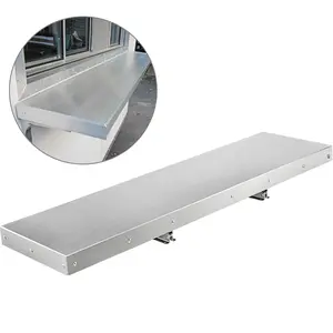 VEVOR Concession Shelf 48Lx 12W Inch Stainless Steel Drop Down Folding Serving Food Shelf Stand Serving for Concession Trailer Serving Window