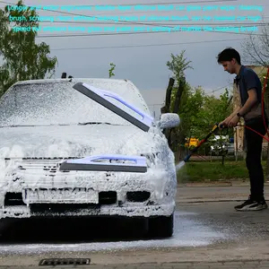 Extended and widened ergonomic double-layer silicone brush for car glass paint surface wiper cleaning brush, scratchable silicone brush, suitable for cleaning car and household glass and paint surfaces as well as various marble tile cleaning brushes