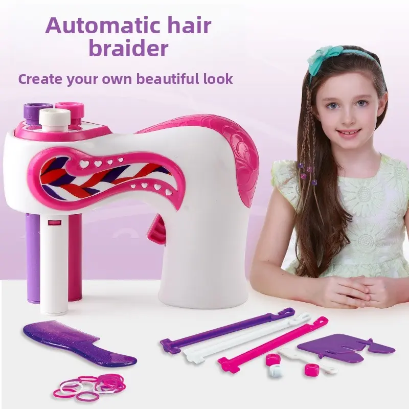 Electric Hair Braider, Automatic 3-Strand Haircare Styling Tool for Girls for Creative and Fun Hairstyles, Three-Strand Braider Heatless