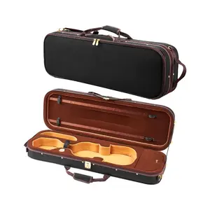 VEVOR 4/4 Full Size Violin Case, Built - in Hygrometer, Lightweight Portable Travel Carrying Bag, with Plush Lining, Dual Shoulder Straps, Anti - Scratch, Professional Triangular Shape, for Violin, BlackVEVOR Super Brand Day
