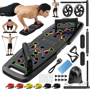 Portable Push Up Board with Handles, Color-Coded Pushup System for Chest Back Shoulders Arms