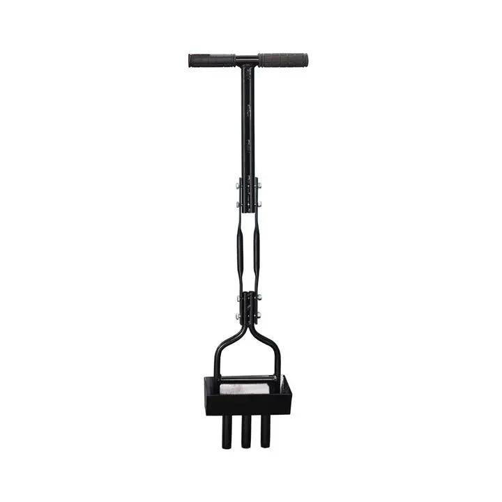 Landy Manual Lawn Aerator - Steel Tractor Attachment, Heavy-Duty Soil Plug Aerator with Core Collector Tray, Plug Removal Tool, 3 Hollow Tines, No Gas/Motor/Hassle, ~9lbs Weight for Small to Medium Lawns (Up to 1/4 Acre) Efficient Soil Aeration