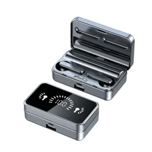 True Wireless Earbuds with Digital Display, 600mah Charging Case, Touch Control, Noise Cancelling for Sports & Gaming