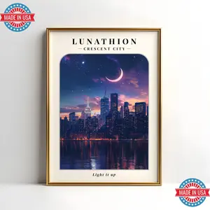 Lunathion Crescent City Poster | Crescent City Poster | Lunathion Merch | Lunathion Wall Art | House of Earth and Blood