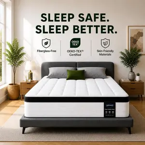 LETMOON 14 inch California King Mattress in a Box, Independent Pocket Coils Hybrid with Gel-Infused Memory Foam Euro Top, Medium Firm, Strong Edge Lumbar Support, Motion Isolation, Pressure Relief, Breathable Cooling Set, Mattresses, Fully Supported Mattr
