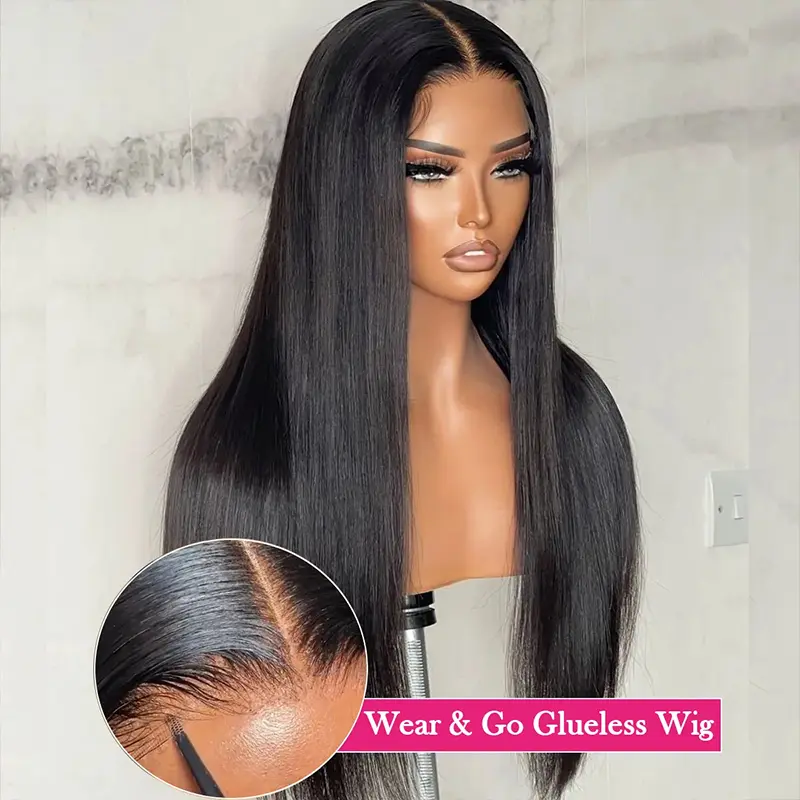 Bone Straight 4x6 5x5 Glueless Wig Brazilian Human Hair Wigs Transparent Lace Closure Wig for Women Ready to Wear 6x4 Lace Wig Pre Cut Pre Plucked On Sale 180% Density Bling Hair TikTokShopHolidayHaul
