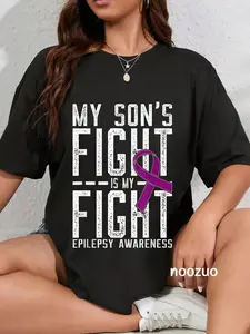 100% Cotton My Son's Fight is My Fight Epilepsy Awareness T-Shirt