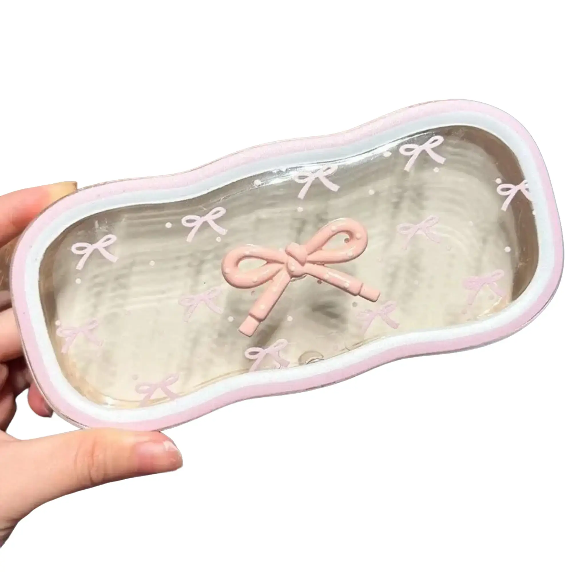 2026newCute Portable Magnetic Sunglasses Case, Transparent Wave Design Shockproof Eyeglasses Holder, Stylish Glasses Organizer Perfect for Students, Daily Use, Travel & School