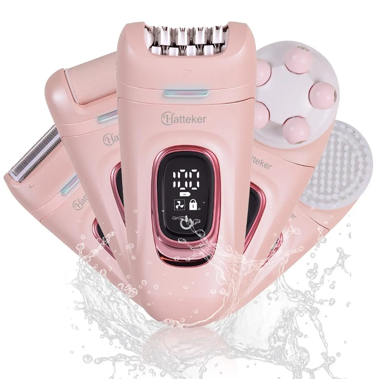 5 in 1 Electric Hair Removal Instrument, Waterproof Electric Hair Remover, Multifunctional Hair Removal Instrument for Women, Hair Removal Machine, Easy Hair Removal, Hair Removal Tool
