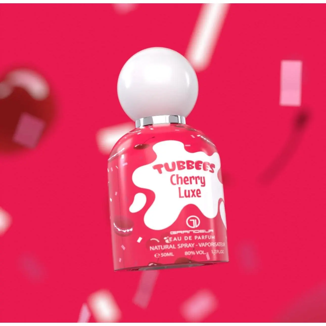 TUBBEES Cherry Luxe Natural Fragrance - 50ML Unisex Skin Care Fragrance for After-Bath Use, Fragrances