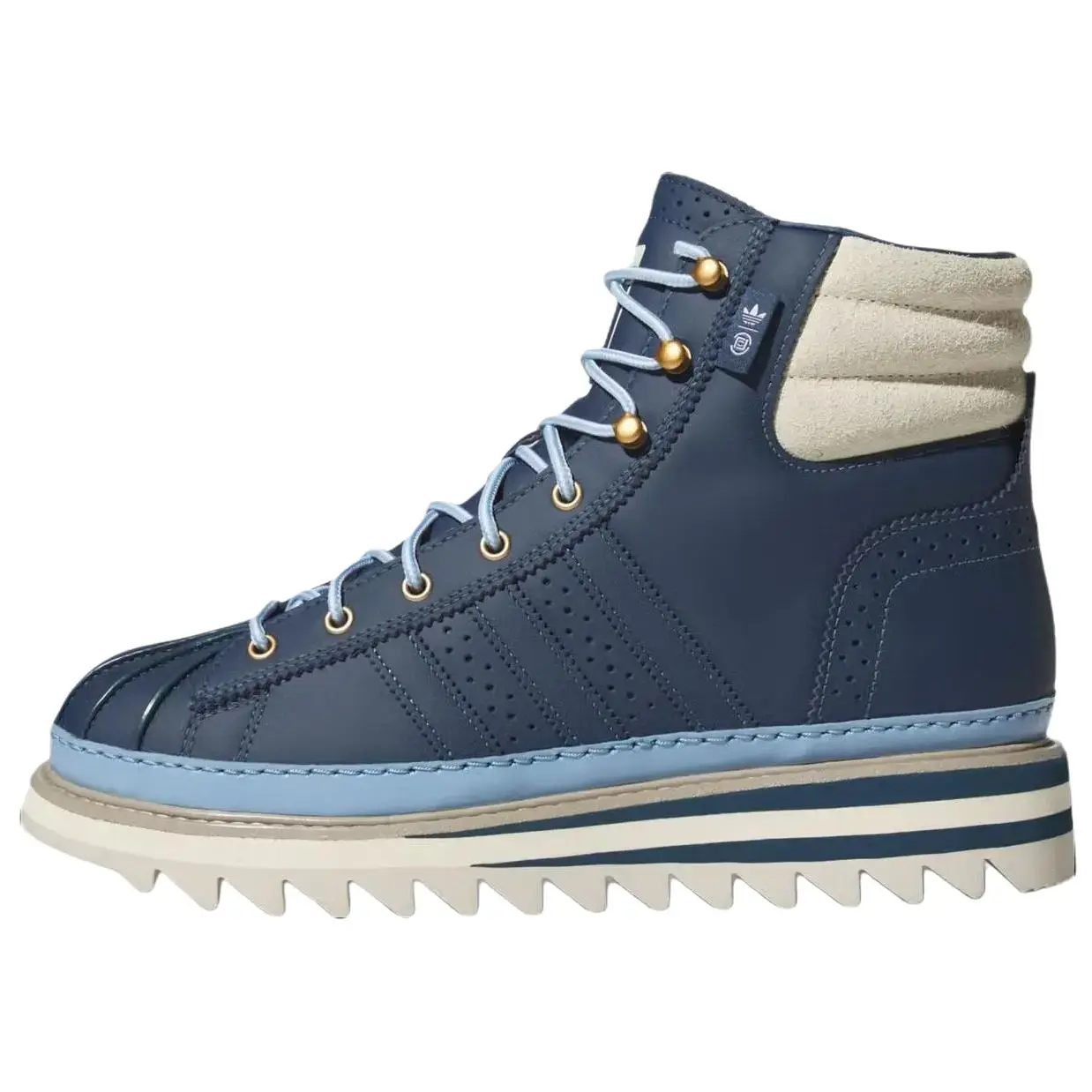 Adidas Pro Model x CLOT Men's Athletic Trainer - Mineral Blue Cream White Colorway, Sports Shoe, Performance Footwear, Classic, Casual, Walking Shoes, Sneaker, Closed, Premium Detailing, High-Top Sneaker, Structured Silhouette, No
