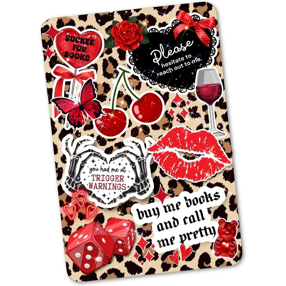 Leopard Print Holographic Cardstock Clear Case Insert for Kindle | Dark Romance Book Lover Gift | Bookish Stickers for Kindle | Gothic Kindle Decorating Accessories | Booktok Smartphone Aesthetic Cover | Leopard