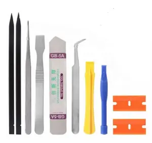 Cell Phone Repair Opening Pry Disassemble Tools Set: 10-Piece Spudger Tweezer Kit