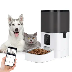 Automatic Cat Feeder with Camera & App Control, 4L Smart Pet Feeder for Cats & Small Dogs, 1080P HD Video, 2-Way Audio, Night Vision, Timed Food Dispenser