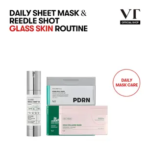[VT Official] Reedle Shot & Daily Sheet Mask Bundle | Effortless Affordable Microneeding Korean Plump, Soothing Skin Set, Liquid Microneedling & Daily Sheet Mask in a Box(30ea), Daily Korean Skincare, Gift Set, Centella Asiatica | Reedle Shot 100, 300