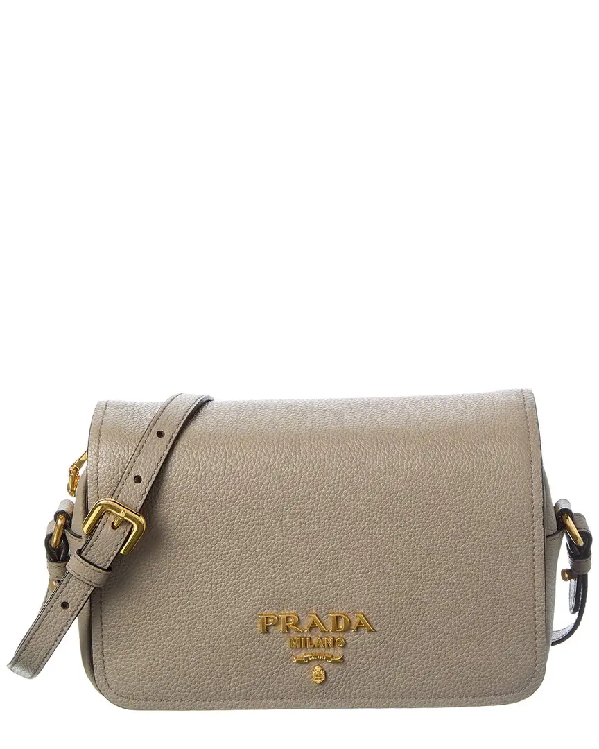 Prada Logo Leather Shoulder Bag