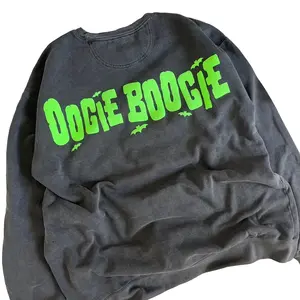 Glow in the dark Oogie boogie unisex crewneck sweatshirt a nightmare boogie man Halloween merch Pullover Long Sleeve