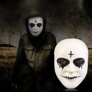 Creepy Scary Halloween Original Anarchy Smiling Grin Face Purge Mask GOD Mask
