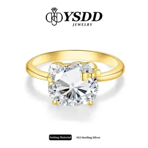 【#579 Kitty Cat】Adorable Kitty Cut 3CT Grade 6A High Carbon Ring Jewelry in 925 Sterling Silver for Women Engagement Wedding Gift Luxury SpringStatements