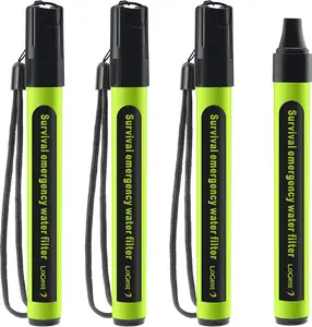 4 Pack Water Filter Straw - Water Purifying Device - Portable Personal Water Filtration Survival - for Emergency Kits Outdoor Activities and Hiking
