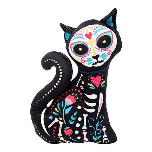 Warm & Cozy Day of the Dead Cat Decorative Pillow Warm & Cozy Day of the Dead Cat Decorative Pillow