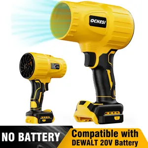 【No Batteries】Electric Cordless Leaf Blower Dust Blower for Dewalt 20V Max Battery for Milwaukee 18V/ for Makita 18V Battery, High-Speed Brushless Motor Handheld Jet Fan Air Blower for Patio Cleaning, Lawn Care, Blowing Leaves and Dust (No Charger)