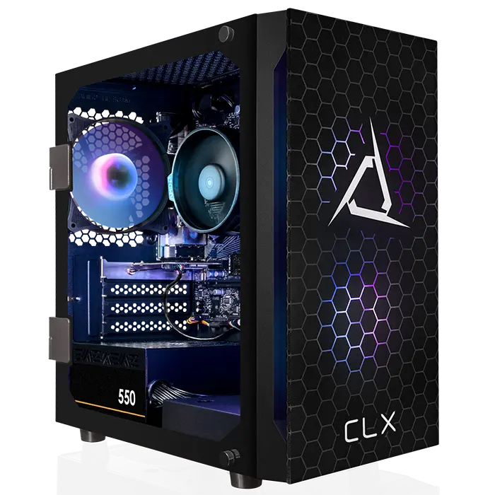 CLX Set Gaming PC - AMD Ryzen 5 8400F 4.2GHz 6-Core Processor, 32GB DDR5 5600 Memory, GeForce RTX 5060 8GB GDDR7 Graphics, 2TB NVMe M.2 SSD, WiFi, CLX Spear MATX Black, 3RGB Fans, Windows 11 Home 64-bit