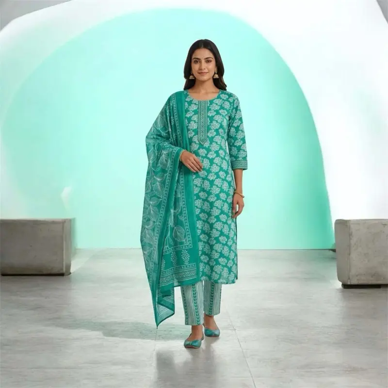 Pure cotton kurta set casual wear for everyday use womens dress