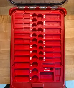 Milwaukee Packout Socket Insert – 43-Piece 3/8” Impact Set Organizer