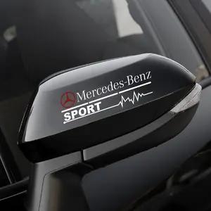 Car side mirror emblem design car body decoration sticker For Mercedes Benz AMG A/B/C/E/S Class W204 W205 W203 W206 W211 W212 W213 W201 W210 W220 W221 W222 W223 W251 GLC GLK CLA Car Decals