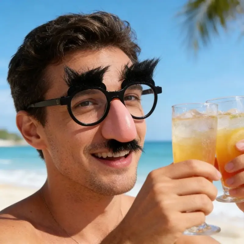 Halloween Glasses with Eyelashes, Nose and Mustache for Men and Women, Unique Party Costume Accessory for Halloween, Plastic, Party Props