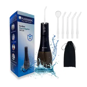 Water Flosser for Teeth & Tonsil Stone Remover, 400ml Tank, IPX8 Waterproof, Dental Floss with 6 Tips Including Tongue Scraper, Cordless Water Flossers for Teeth, Bad Breath Treatment for Adults