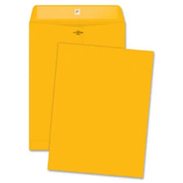Quality Park QUA37892 Durable Gummed Kraft Paper Envelopes, Reinforced Metal Clasp, Hi-Bulk, 10 in. x 13 in., 100-BX, Easy to Seal Office & Postal Supplies