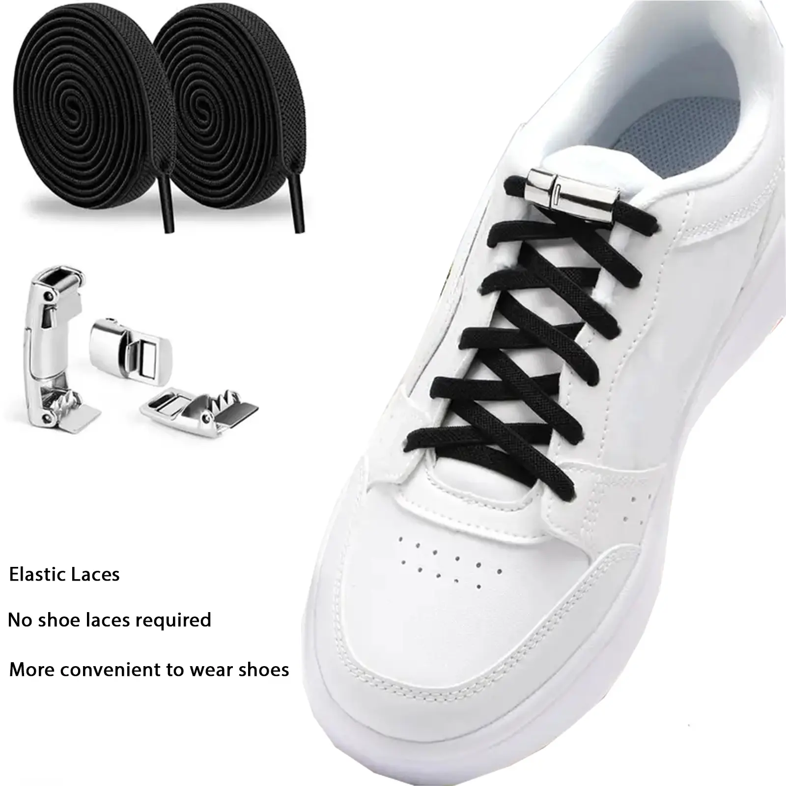 Lydia's Deal.US Magnetic Elastic No Tie Shoelaces for Sneakers - Stretchy Shoelaces, No Tie Shoe Strings for Adults Kids Sneaker Replacement Laces, Shoe Strings No Tie