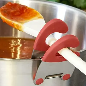 1PC, Stainless Steel Pot and Spoon Holder, Spoon scald Resistant Silicone Grip Holder, Kitchenware Bowl Holder, Cooking Tools, Spoon Holder Organi, Kitchen Utensil Holder