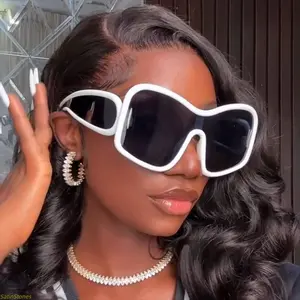 Women's 2026 Oversized Premium Fashionable Sunglasses - Trendy Styling, Personalized Design, Natural & Blue Light Blocking Lenses, Stylish Cross-Border Eyewear, Trendy Styling Sunglasses