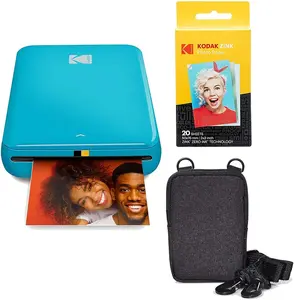 Kodak Bluetooth Photo Printer With Zink Tech For iOS & Android - Blue