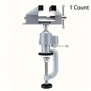 Portable 360° Rotating Aluminum Alloy Table Vise, Universal Small Table Vise Tools, Multipurpose Hand Tool for Home & Office, Desk Mount Clamp