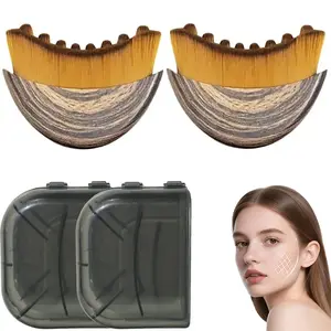 2PCS Face Sculpting Massage Brush for Cheek & Jaw Definition Contouring Tool for Lymphatic Flow & Skin Glow Boost Ergonomically Shaped for Comfortable Use Daily Beauty Massage Tool