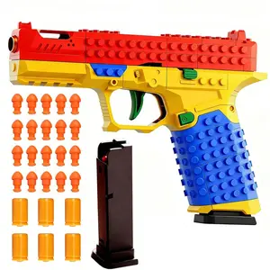 Tactical DIY Building Block Handle Set - Multiplayer Strategy Collaborative Toy Shooting Game for Outdoor Team Activities & Festival Gift Essential