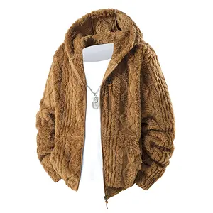 Men's warm faux lambswool hooded jacket, retro casual style, soft and comfortable faux lambswool feel,  zipper for easy on and  perfect for winter commuting,shirt jacket Skull Print Zipper Hoodie Sweatshirt regular fit casual shirt the  man  jacket Spring