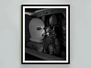 Woman Smoking in Car Print, Black and White, Luxury Wall Art, Feminist Poster, Teen Girl Room Decor