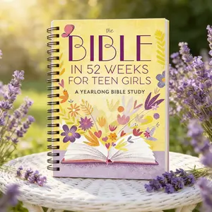 52-Week Bible Study Journal for Teen Girls – Inspirational Year-Long Devotional Guide Designed Specifically for Teenagers,Structured Weekly Readings & Interactive Exercises to Nurture Faith,Resilience & a Personal Relationship with Jesus,Stunning Vibrant