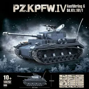 Military World War II German No. 4 Type G Tank Building Block Toy Collection Model Children For Christmas And Birthday Gifts Building Blocks Set Moc Blocks Set Building Block Assembly