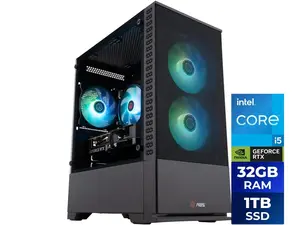 ABS Cyclone Aqua Gaming PC Power by ASUS - Windows 11 - Intel Core i5-14400F - Nvidia GeForce RTX 5060 8GB - DLSS 4 - 32GB DDR4 3200 - 1TB M.2 SSD