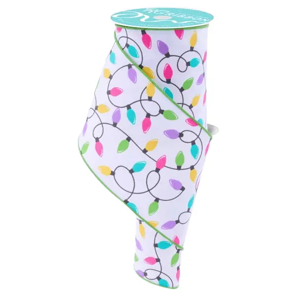 4" x 10yd Christmas Lights in White/Pink/Yellow/Turquoise/Purple
