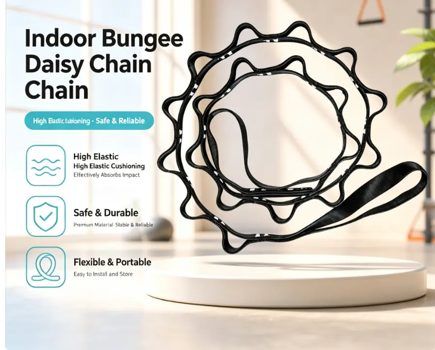 Heavy-Duty Nylon Daisy Chain Strap (150cm) - Home Use Aerial Yoga Accessory, Compatible with Yoga Hammock, Aerial Silk, Fitness Swing