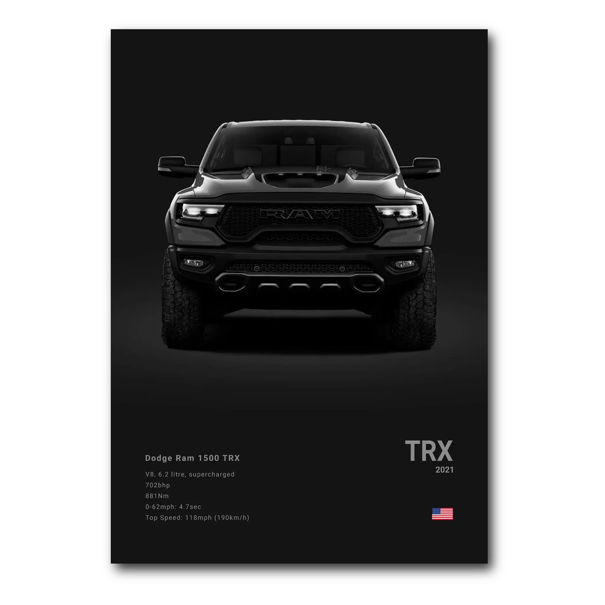 Dodge Ram 1500 TRX - POSTER NO FRAME
