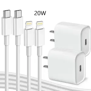 XDXTAP 6-Pcs Fast Charging Kit, 20W USB-C Charger Block & Fast Charging Cord Set, MFi Certified Type-C to Lightning Cables, Fast Charging Supported for iPhone 14/13/12/11 Pro Max