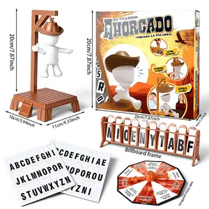 Magnetic Hanging Gallows English Word Game, Tabletop Parent-Child Interactive Board Game, Fun Party Toy for Family Entertainment, Hangman Board Game